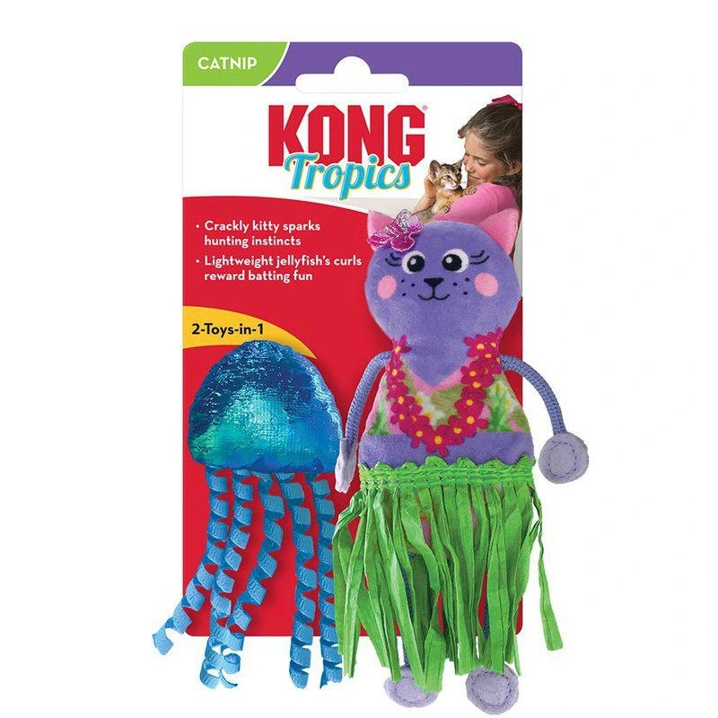 Kong Kattelegetøj Tropics Hula 2-pack